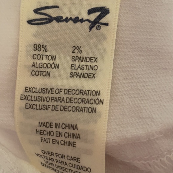 Seven7 WHITE DENIM CAPRIS size 14 - Picture 4 of 5